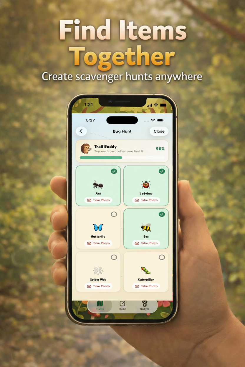 WildFind scavenger hunt progress screen